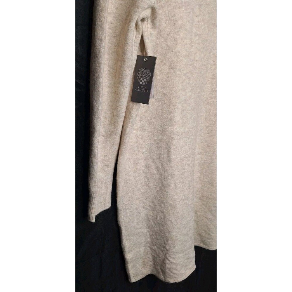 Vince Camuto Women L Turtleneck Sweater Dress Long Sleeve Heathered Beige NWT - Picture 3 of 8